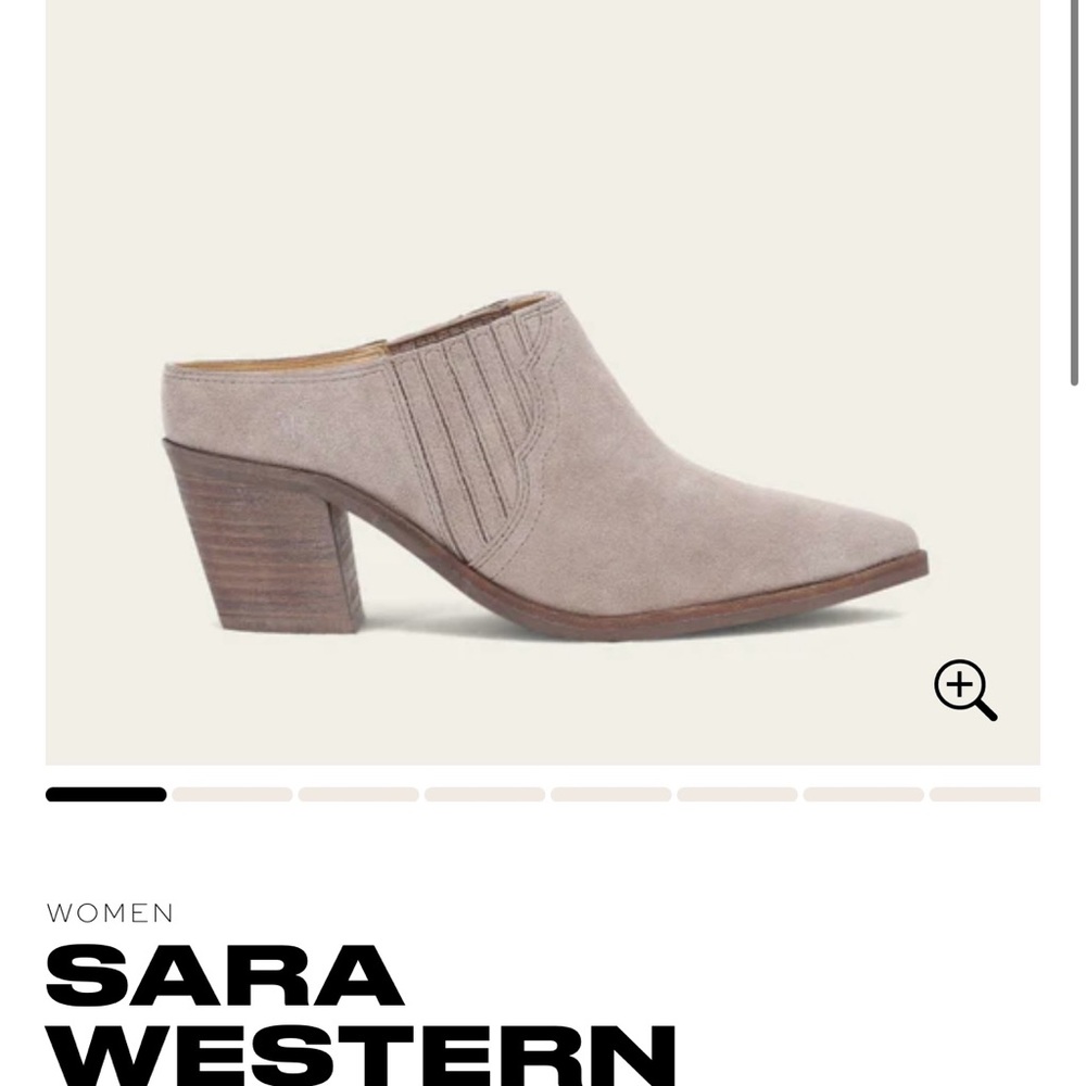 Frye Sara Western Gray Mules